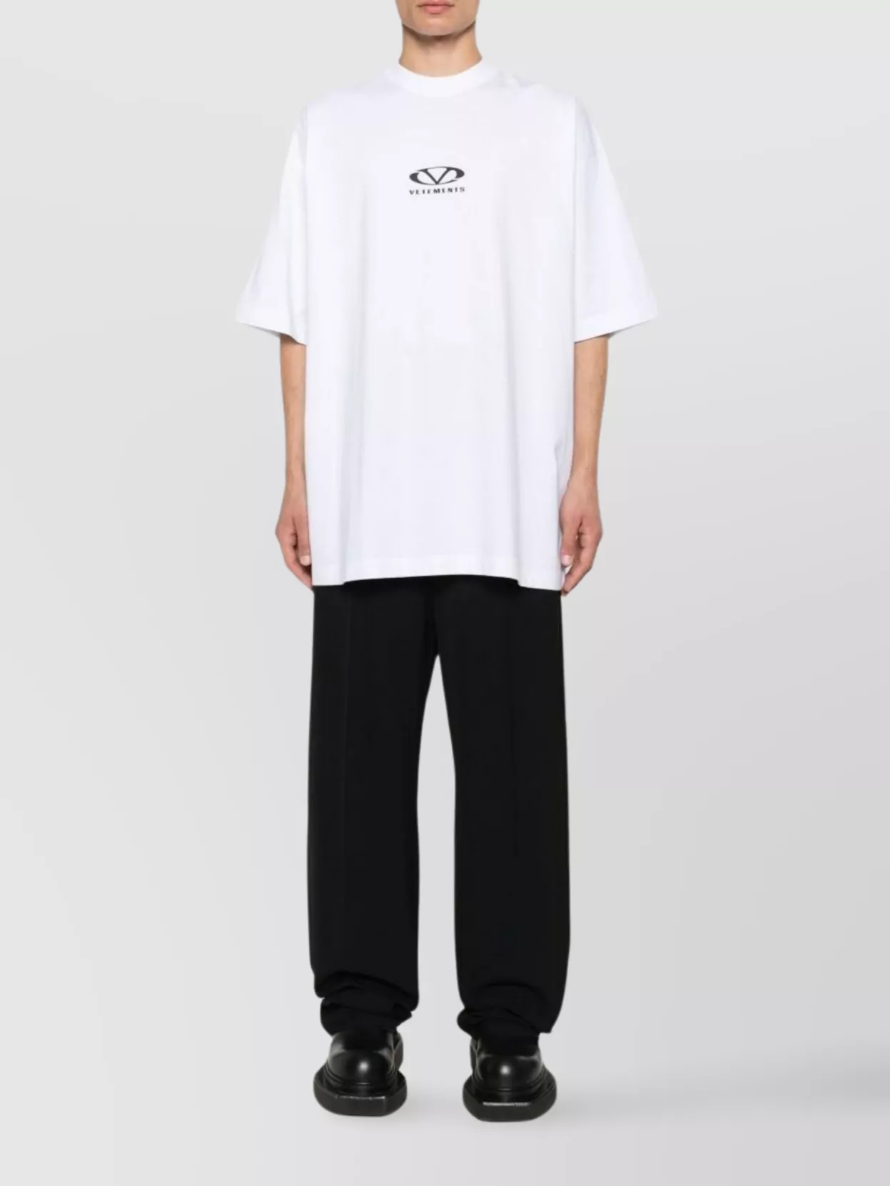 Vetements Short Sleeves Unisex Cotton Blend T-Shirt