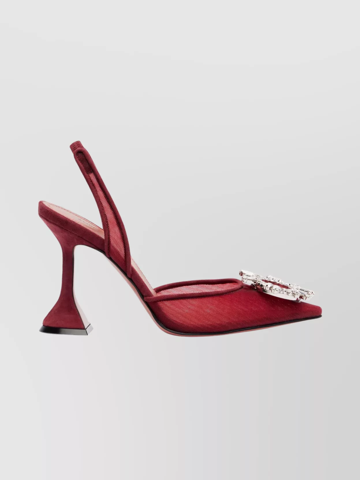 Amina Muaddi Slingback Sandals Sculptural Heel