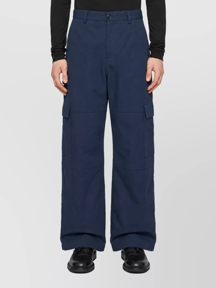 Balenciaga cotton mid-rise wide-leg cargo trousers