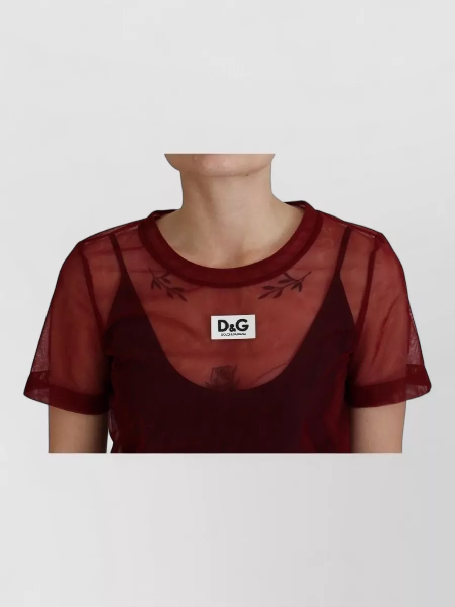 Dolce&Gabbana Nylon Embroidered Mini Dress