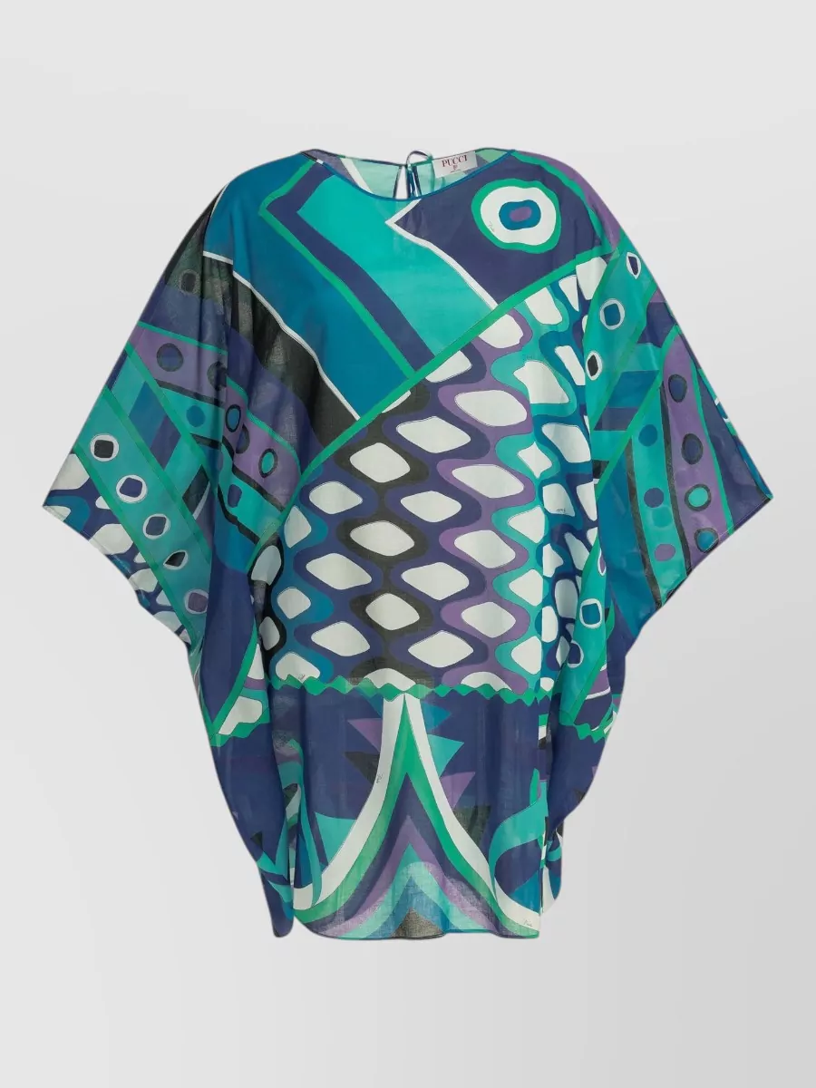 Pucci cotton printed short kaftan