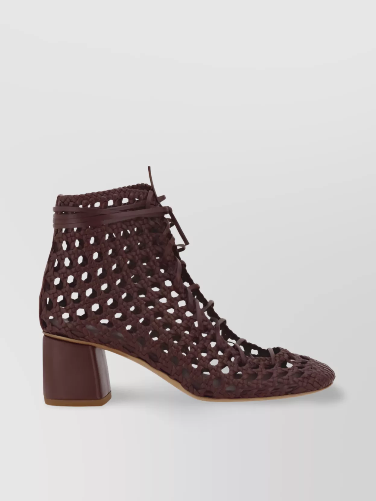 Shop Forte Forte Stylish Leather Ankle Boots Mesh