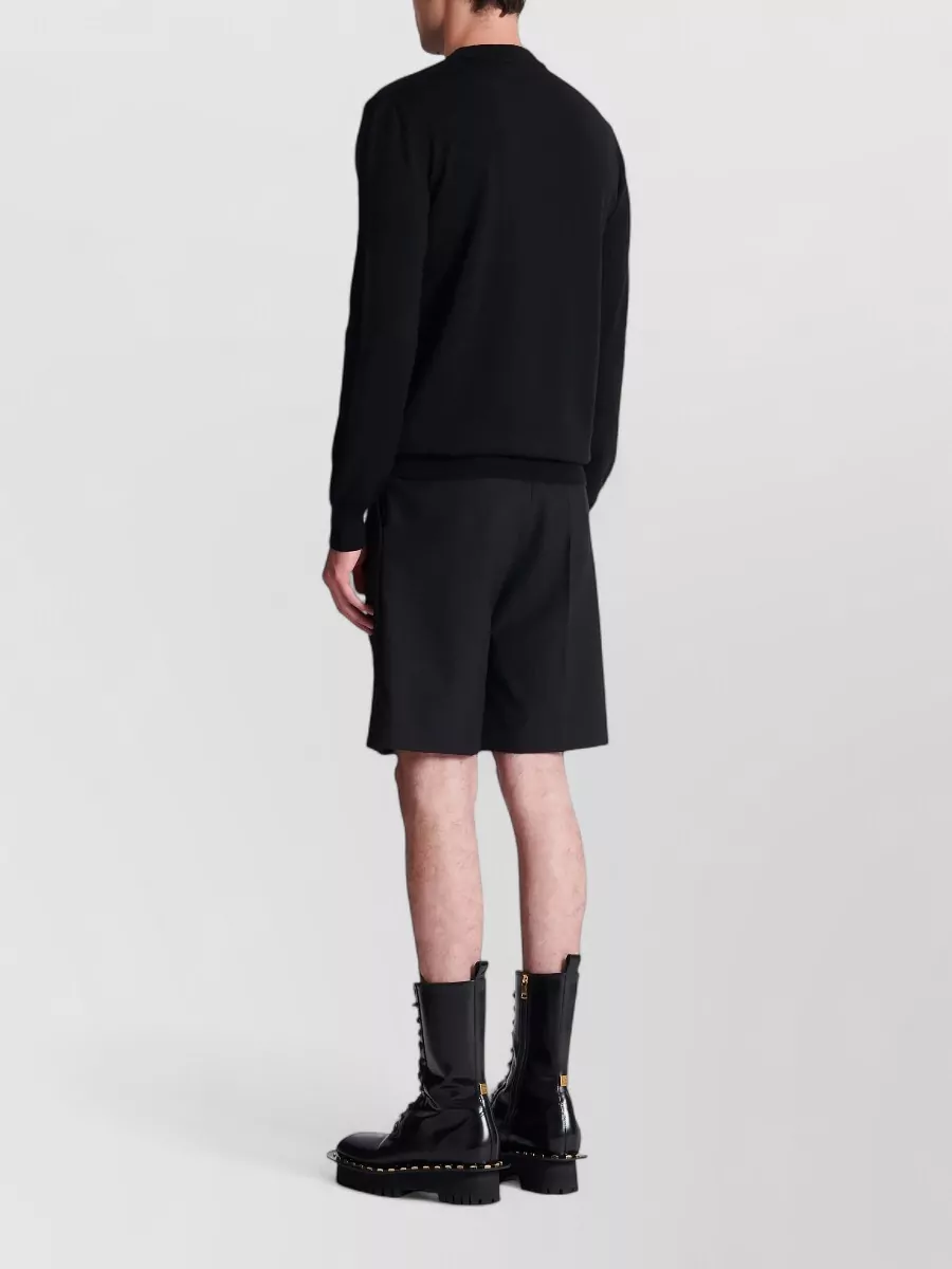 Balmain Logo Knit Sweater Round Neck