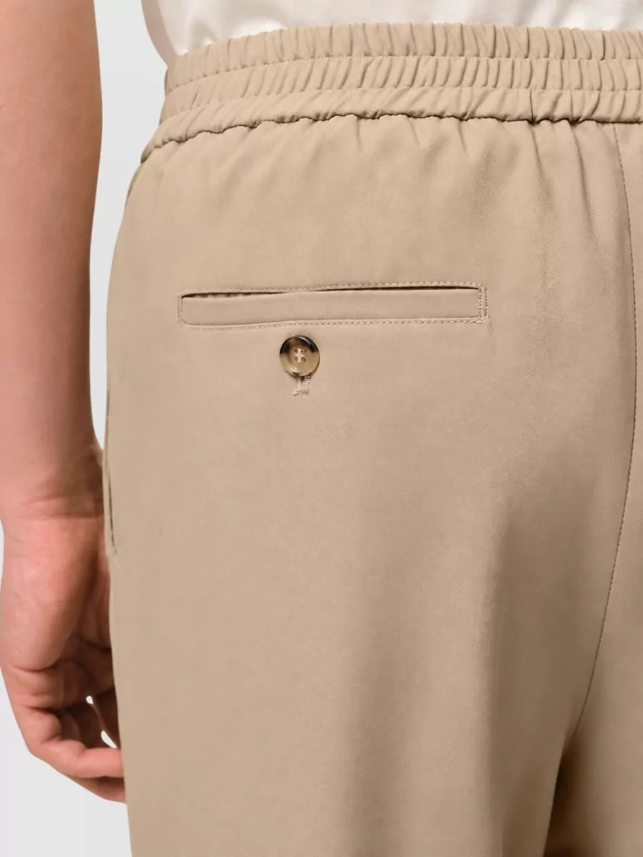 Ami Paris Virgin Wool Straight-Leg Trousers