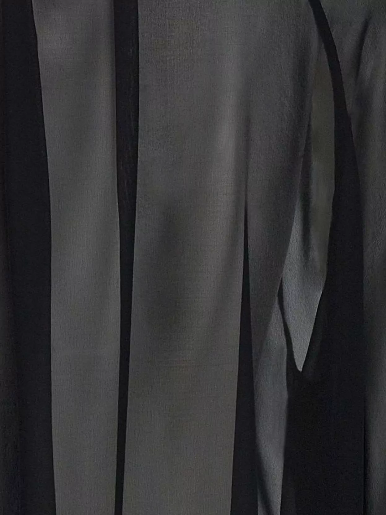 Blumarine Romantic Silk Georgette Blouse Ruffle In Black