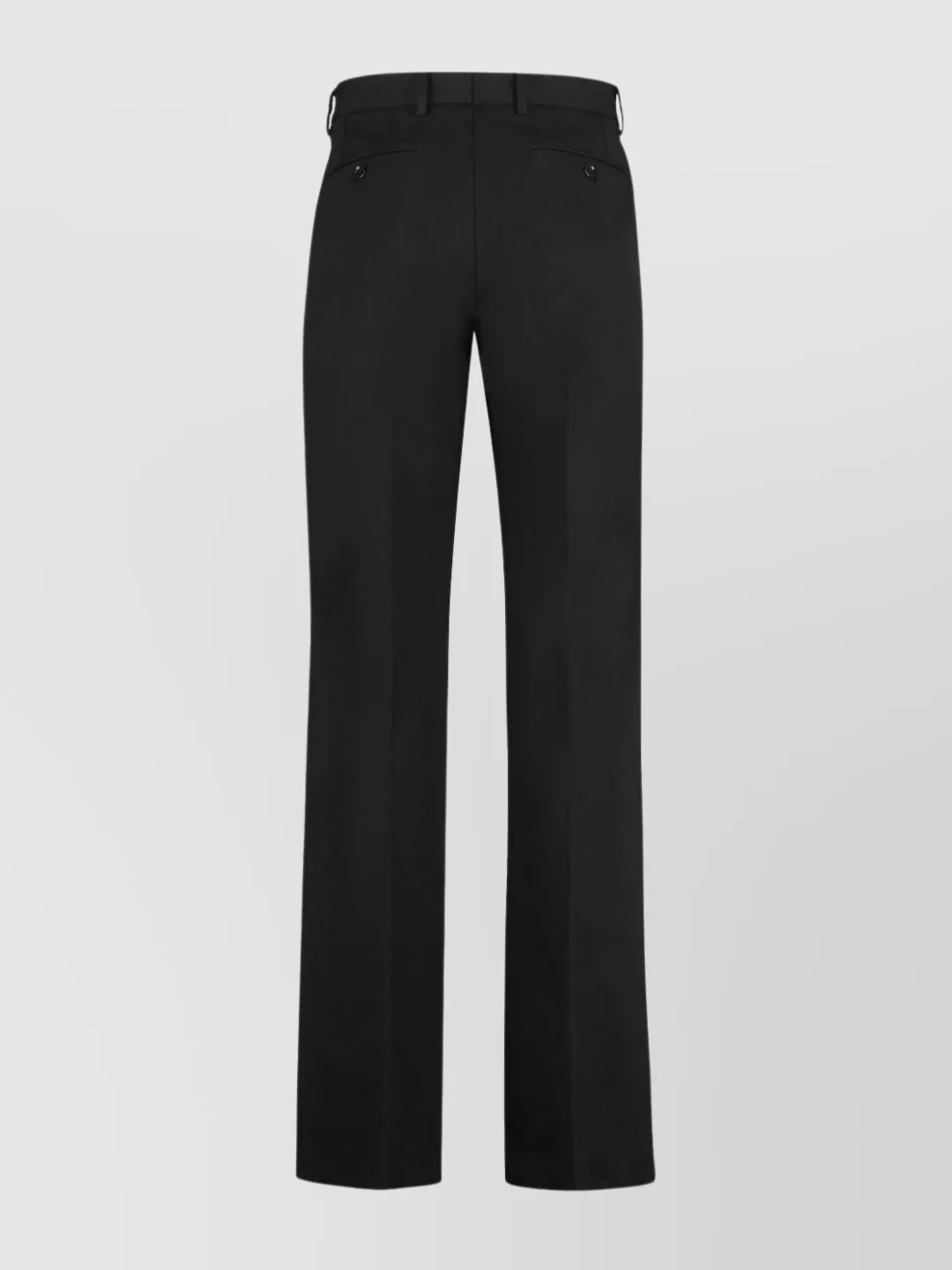Dolce & Gabbana Cotton Blend Trousers With Pockets And Belt Loops In Black