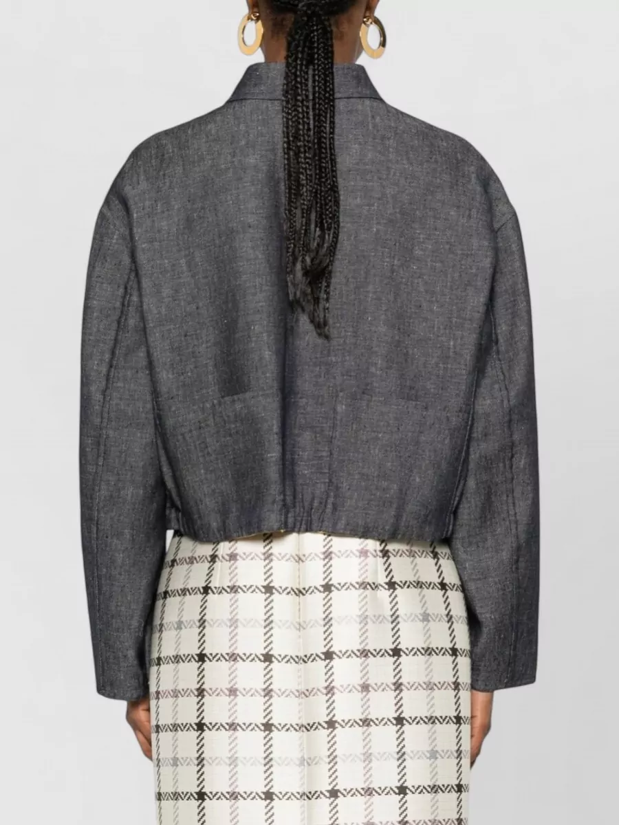 Fendi Embroidered Denim Single-Breasted Coat