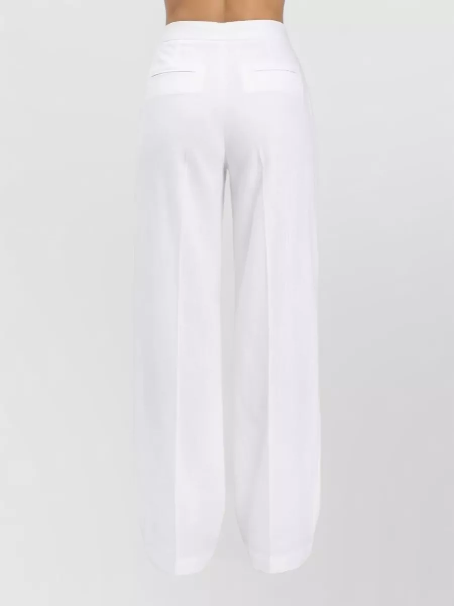 Pinko Linen High-Rise Wide-Leg Trousers