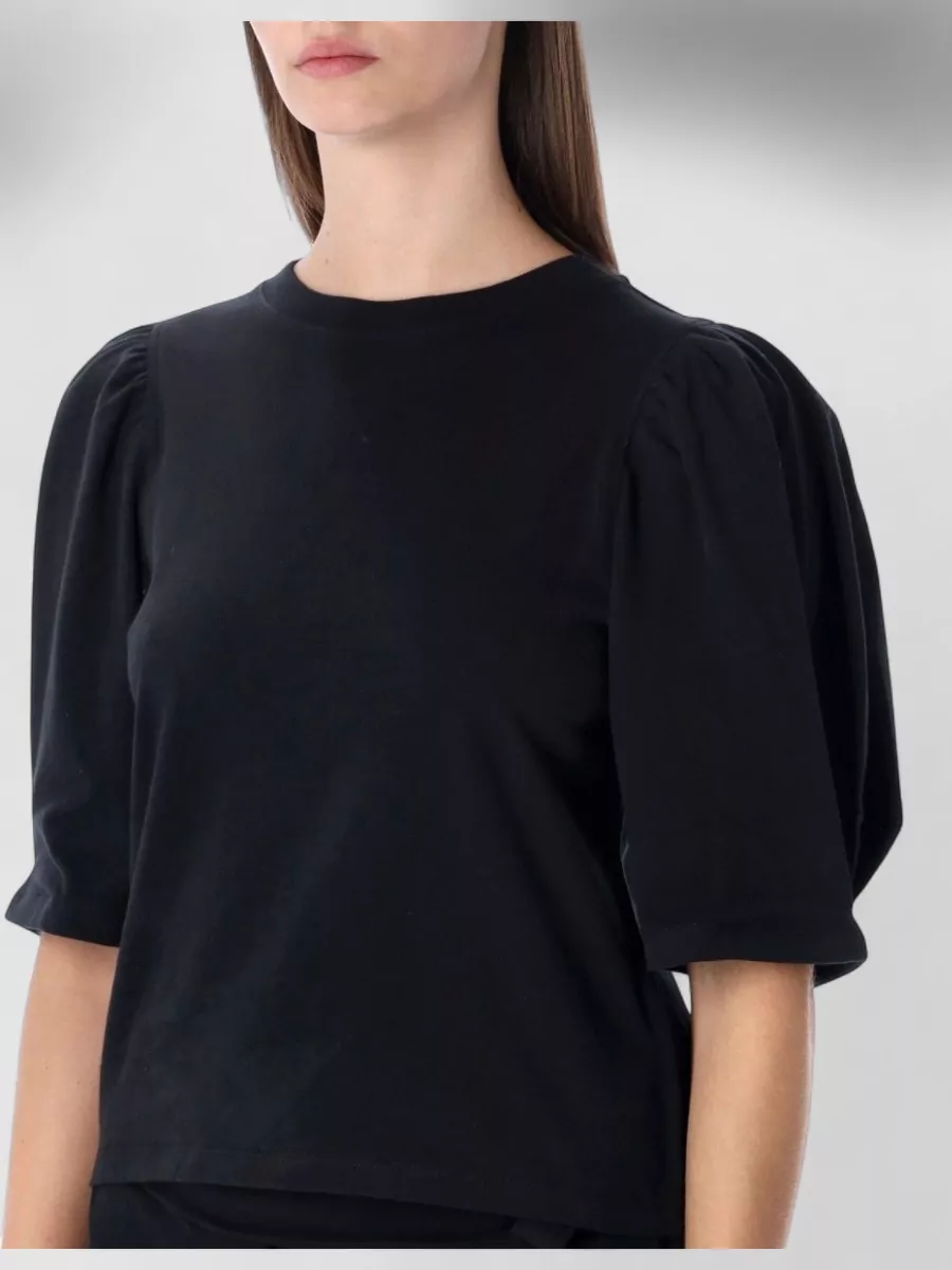 Isabel Marant Etoile Maelis Crew Neck T Shirt Puff Sleeves