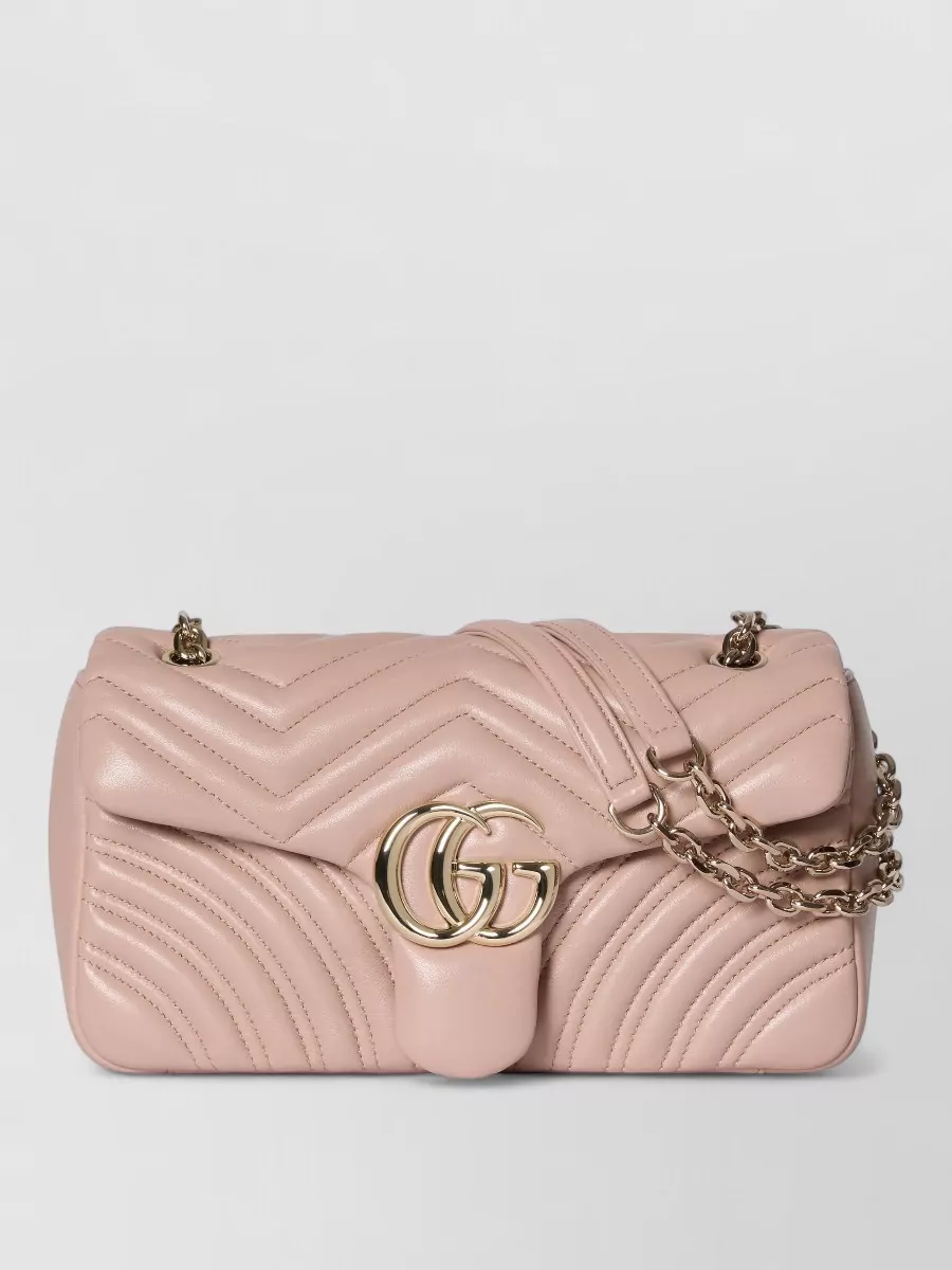 Gucci gg marmont medium leather clutch bag