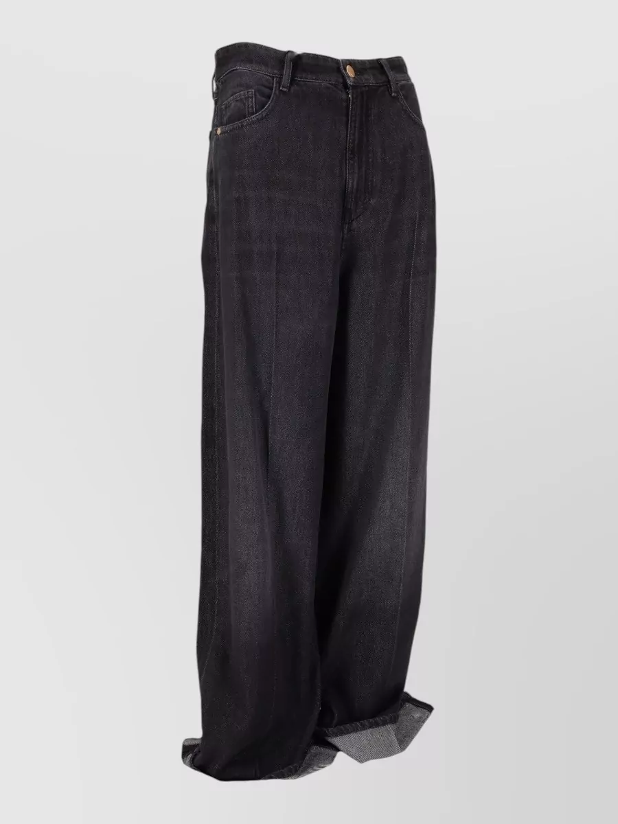 S Max Mara Denim Wide-Leg Trousers