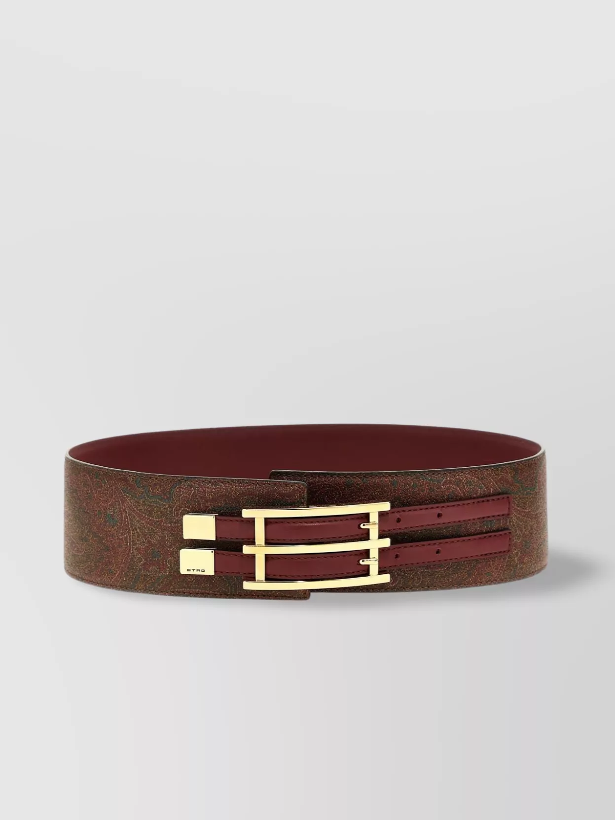 Shop Etro Adjustable Paisley Pattern Belt With Gold-tone Buckle