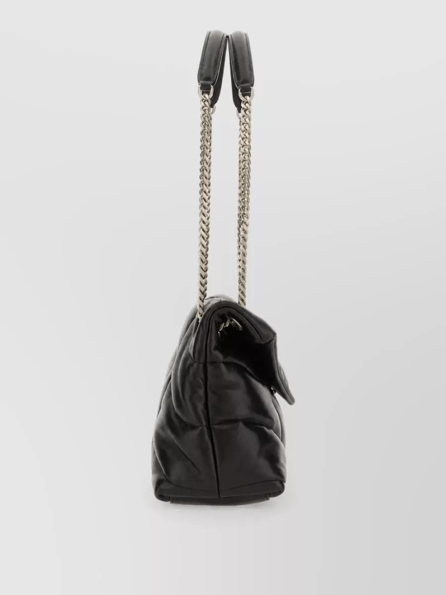 Saint Laurent Loulou Puffer Small Leather Clutch Bag