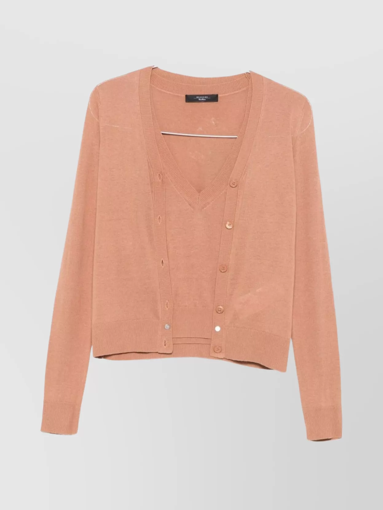 Weekend Max Mara Front-button V-neck Cardigan Set In Pink