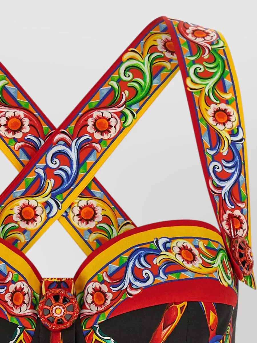 Dolce&Gabbana Cotton Bustier Bikini Top