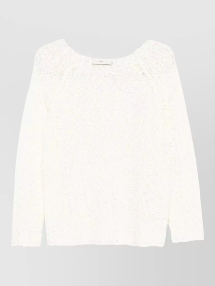 Dunst open-knit scoop-neck jumper