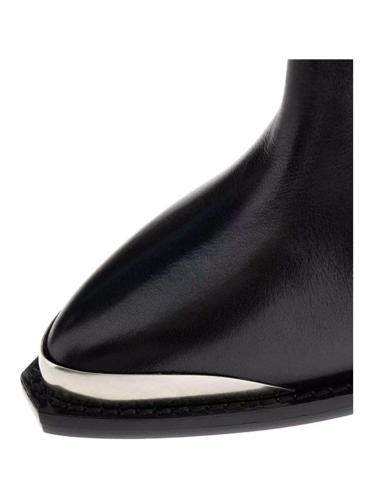 ISABEL MARANT LEATHER ANKLE BOOTS WITH CONE HEEL AND METAL DETAIL