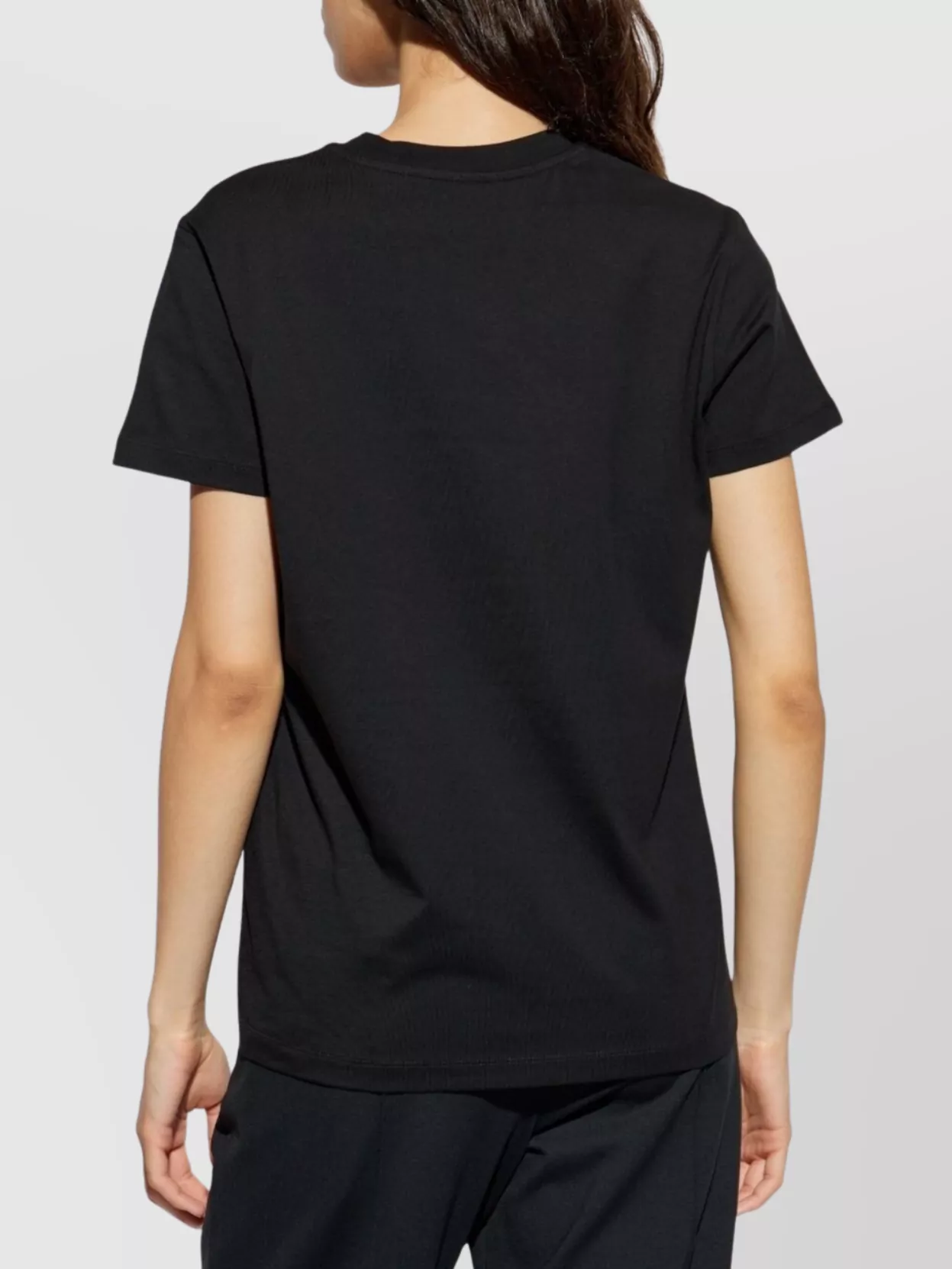 Moncler Cotton Crew Neck T-Shirt With Logo Embroidery