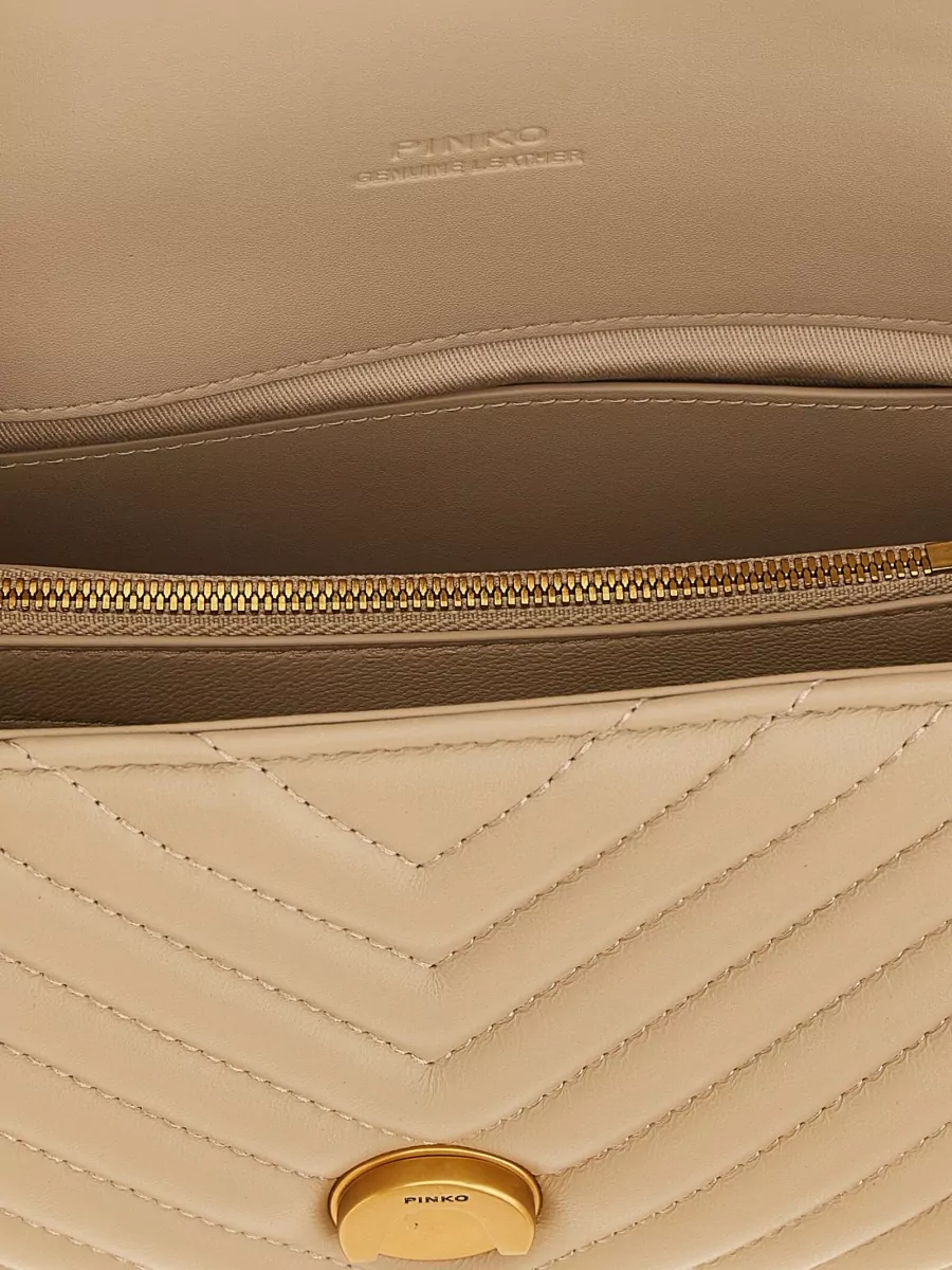 Pinko Love Bag Lady Mini Leather Quilted Shoulder Bag