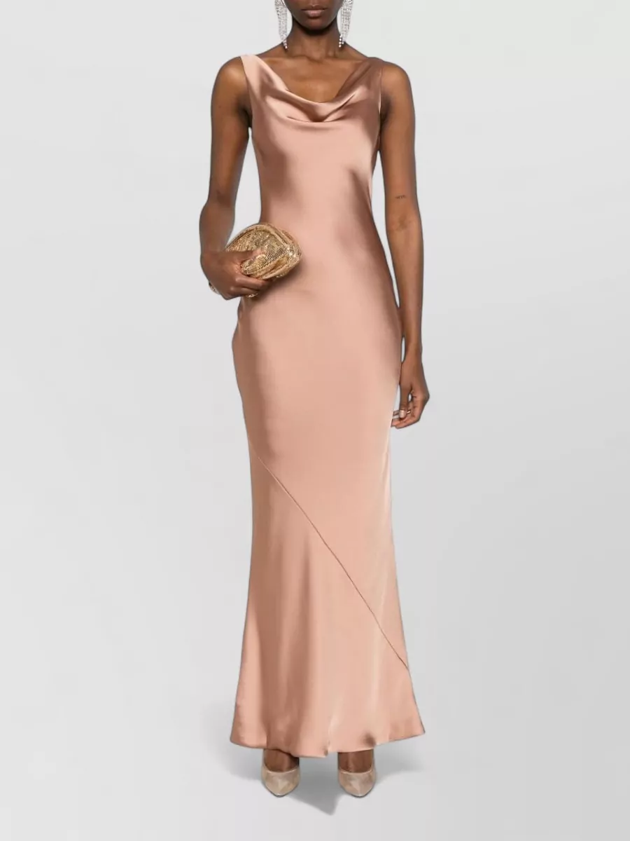 Norma Kamali Sleeveless Cowl-Neck Maxi Dress