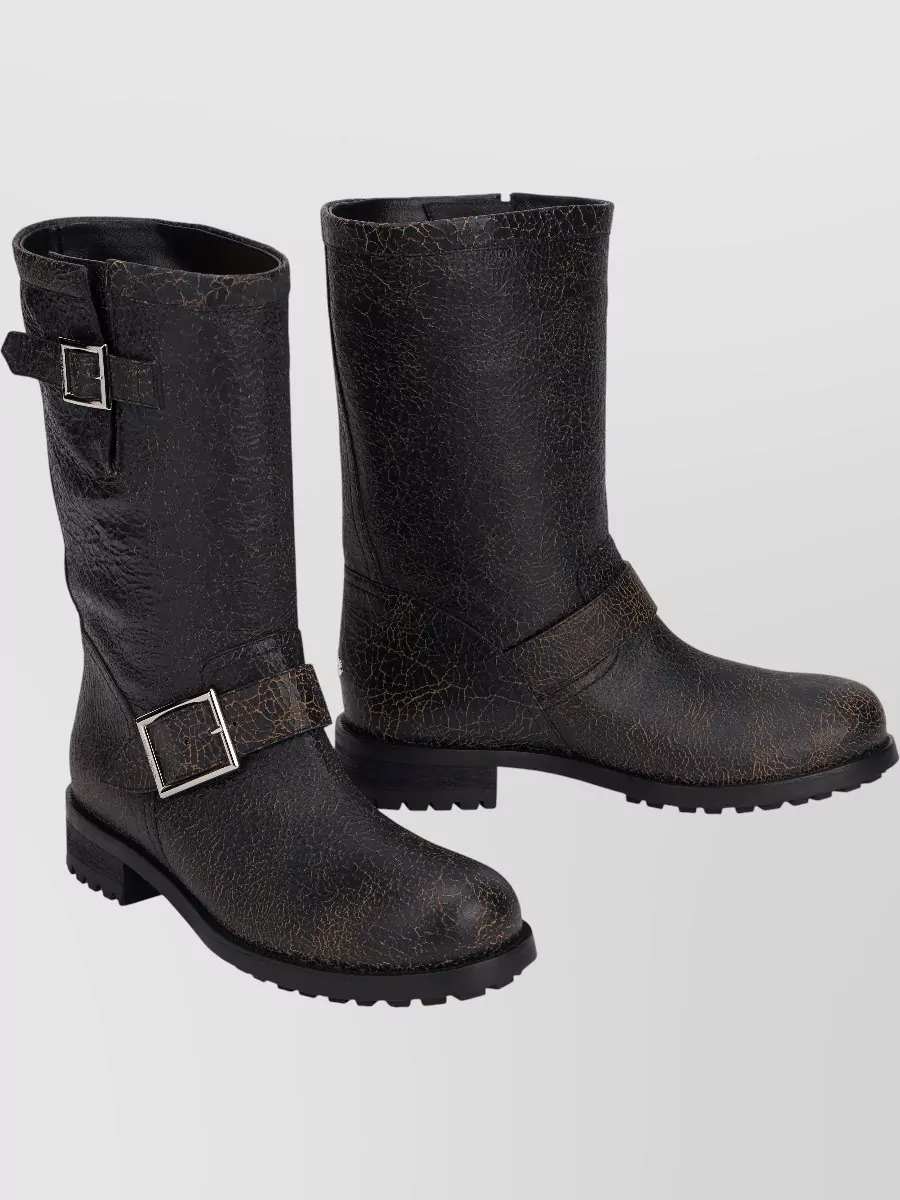 Jimmy Choo Leather Biker Ankle Boots