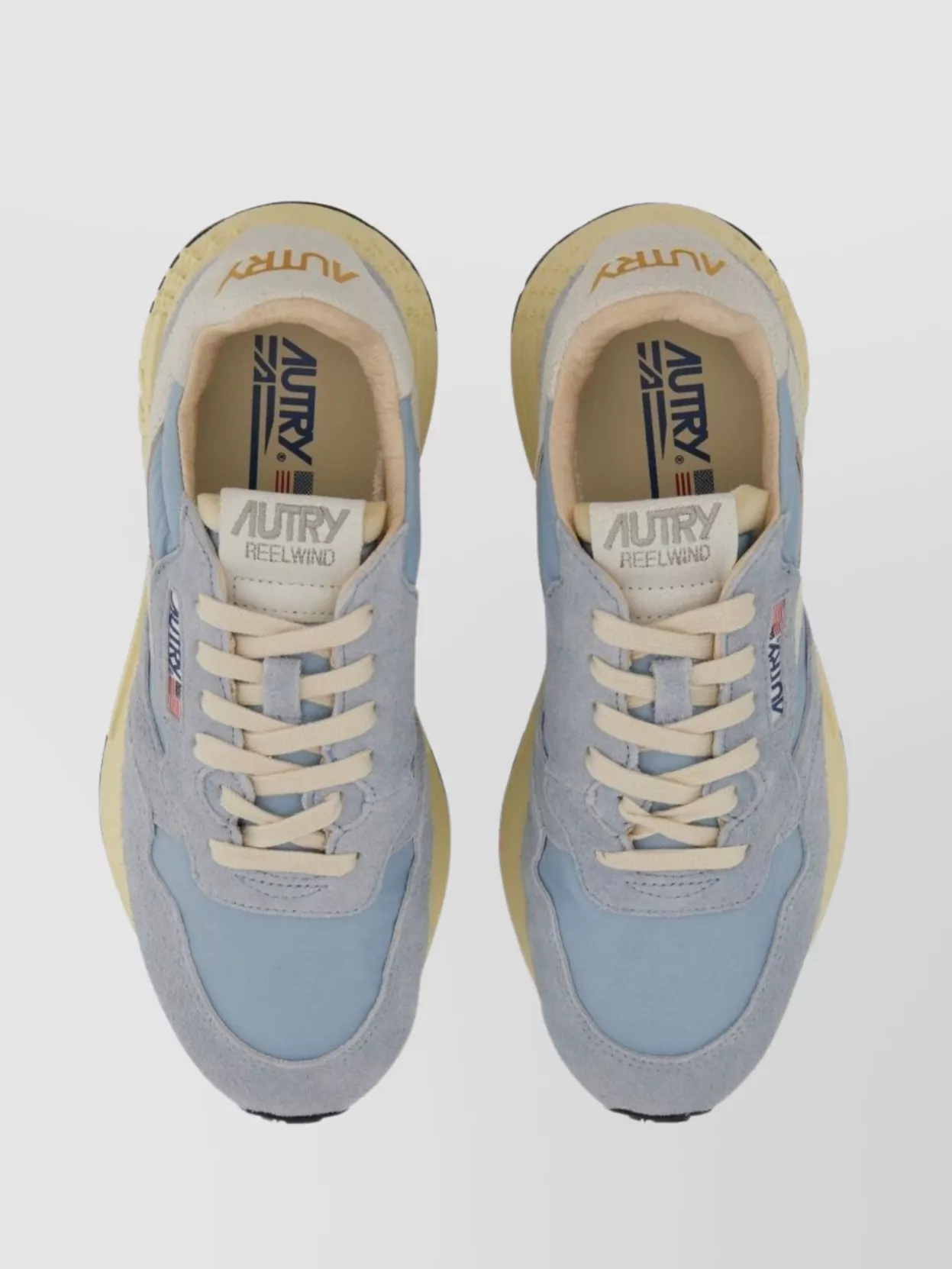 Autry Perforated Toe Suede Panels Rubber Sole Sneaker