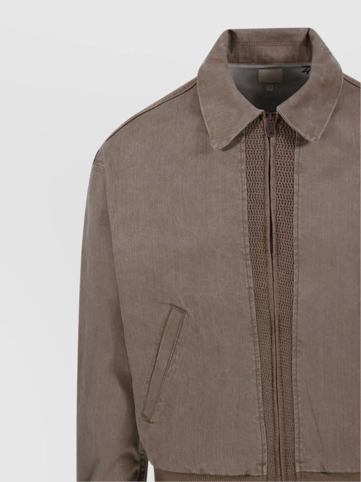 Emporio Armani Collar Ribbed Jacket Side Pockets