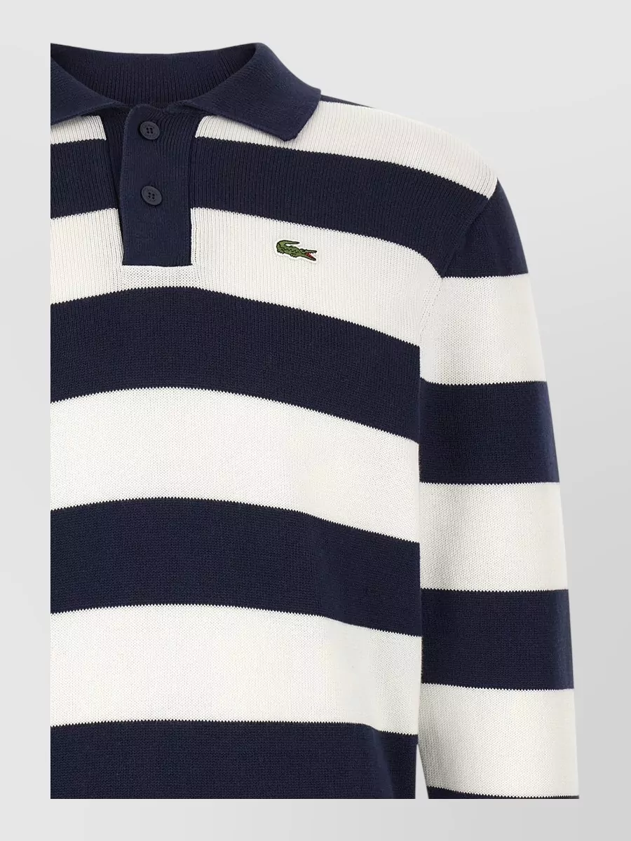 Lacoste striped cotton polo sweater