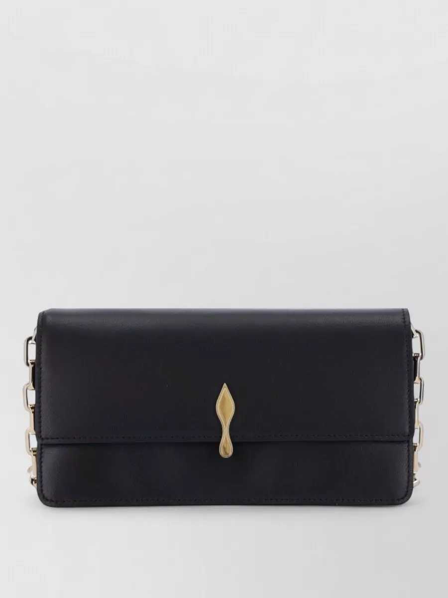 Christian Louboutin Loubi54 lamb leather clutch bag