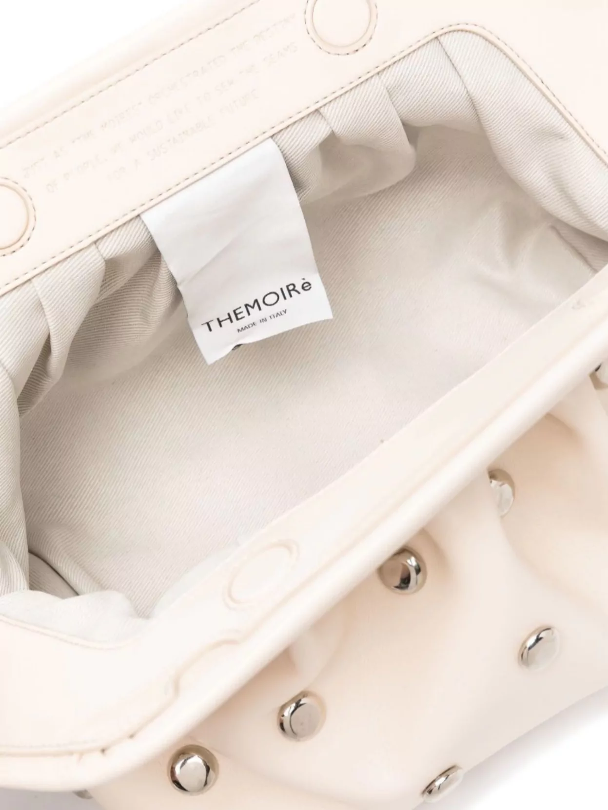Themoiré Beads Clutch Bag Studded Design