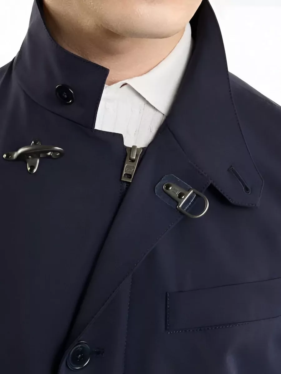 Fay Stretch Nylon Jacket High Collar Buckle