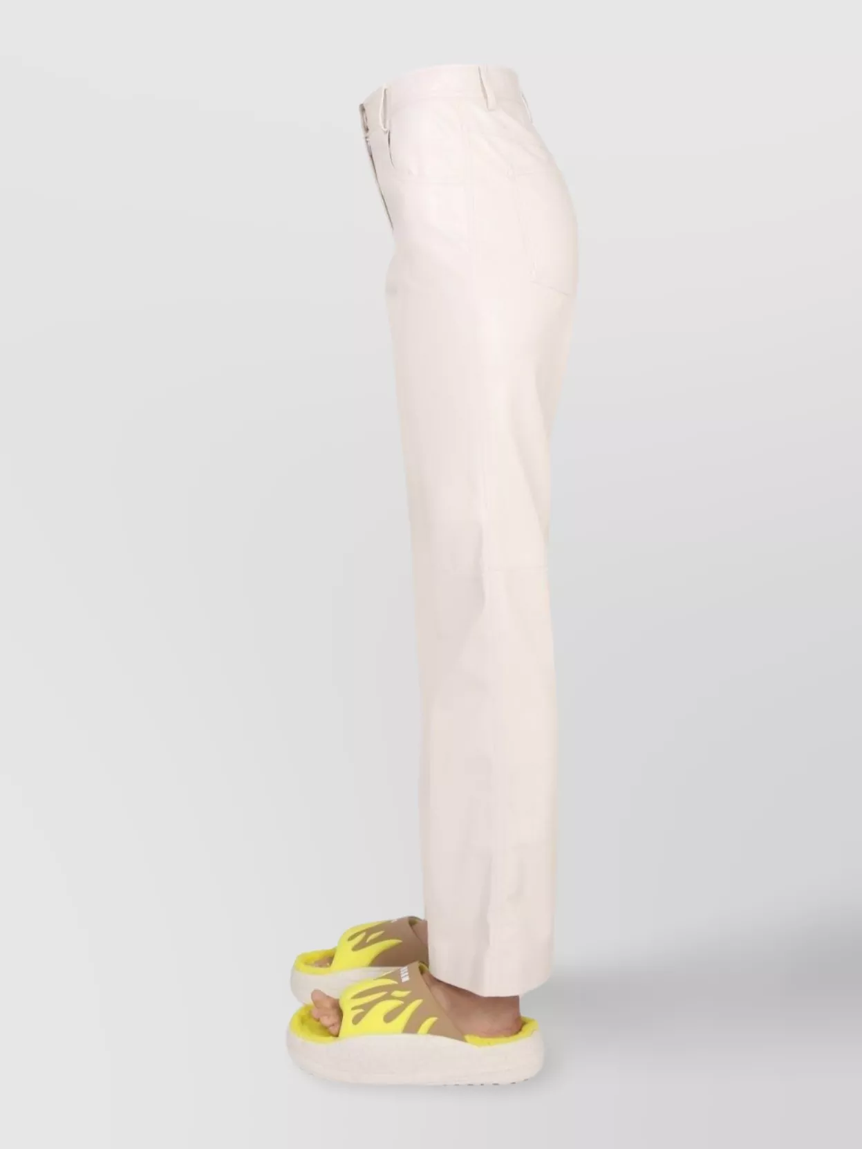 Msgm Trousers With High Waist And Pockets