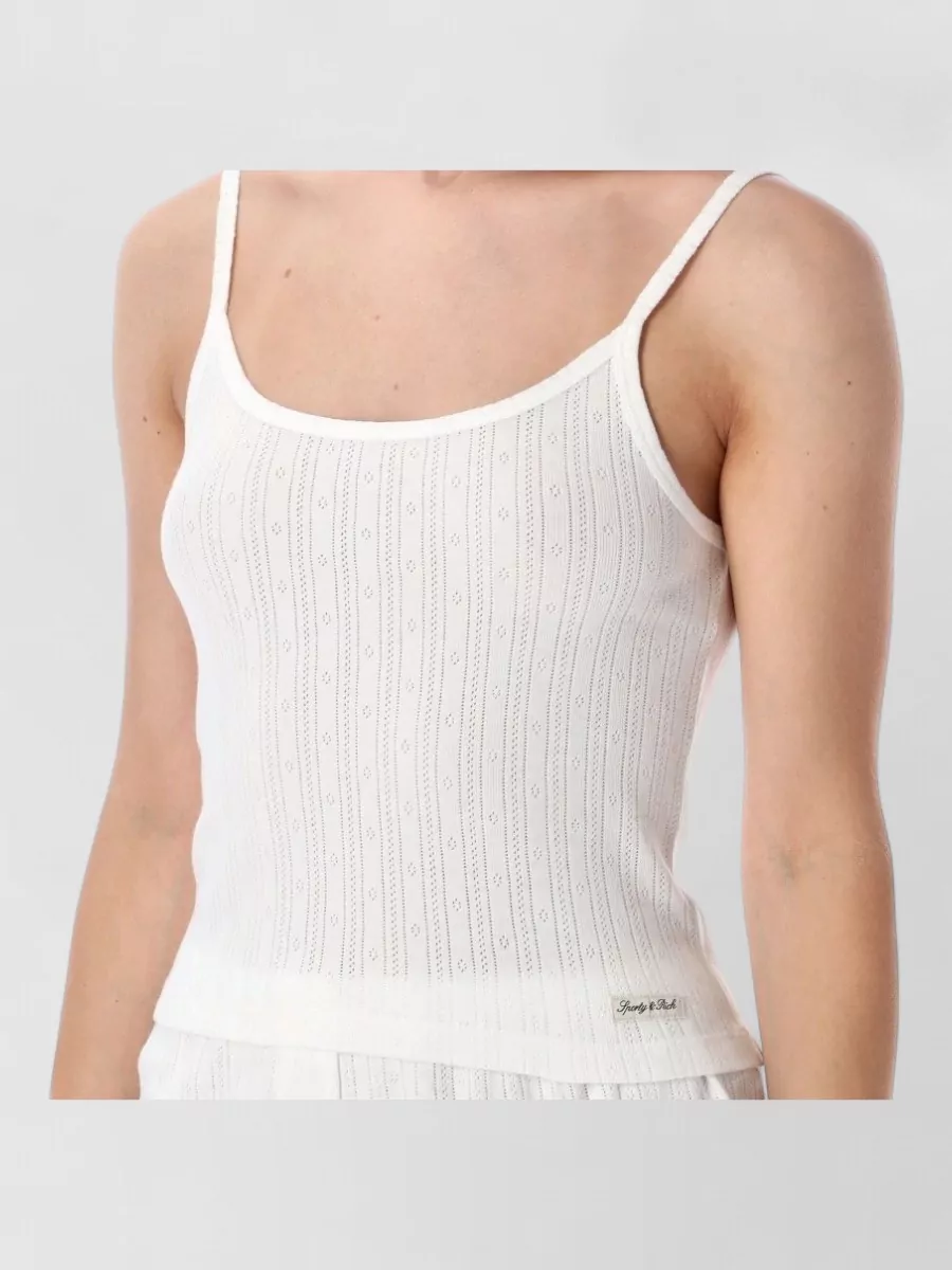 Sporty & Rich Cotton Pointelle Tank Top