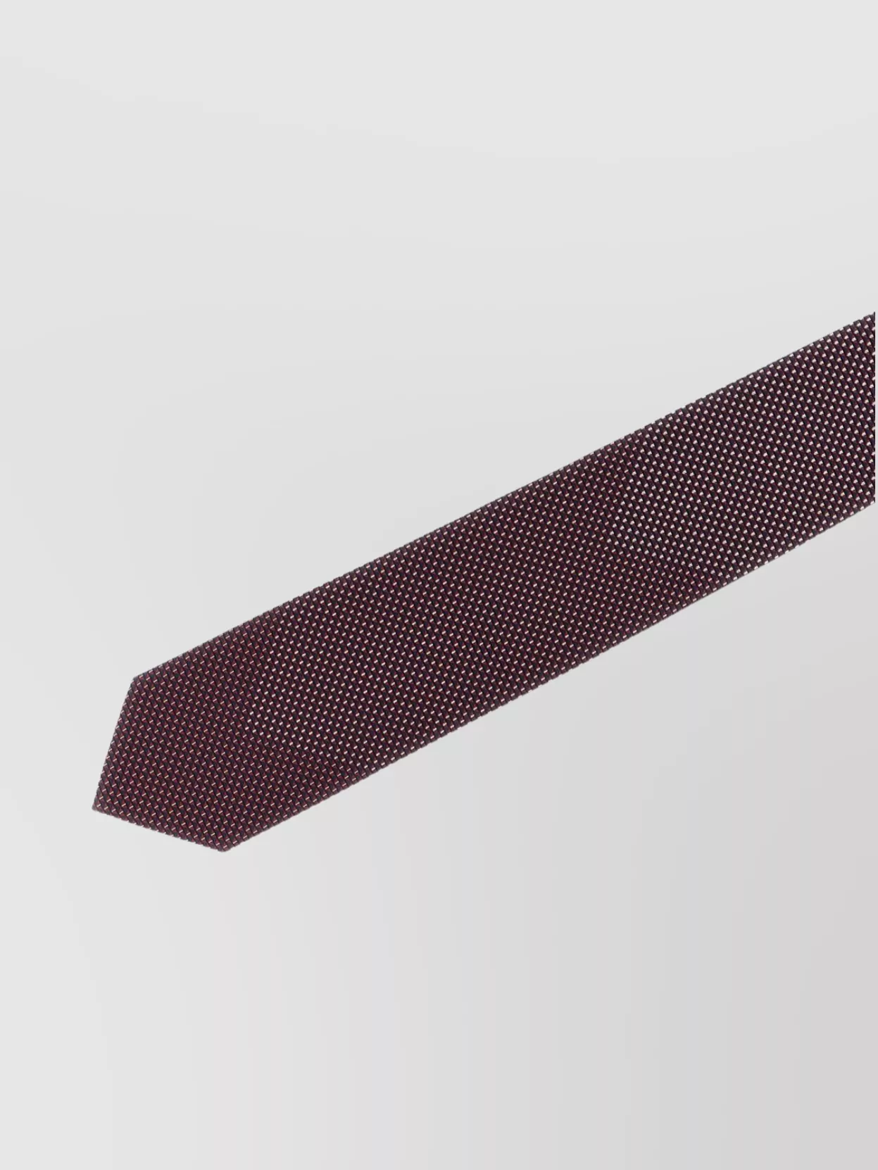 Brioni Textured Pattern Slim Tie Pointed Tip