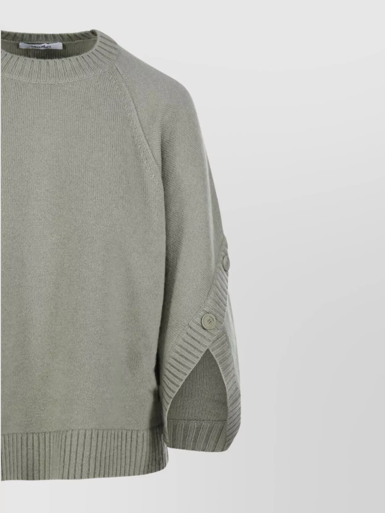 Max Mara Oversized Wool And Cashmere Sweater In Gray