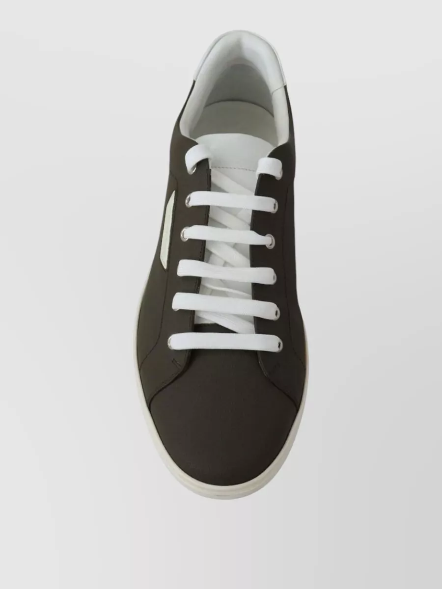 Dolce&Gabbana Leather Low-Top Lace-Up Sneakers