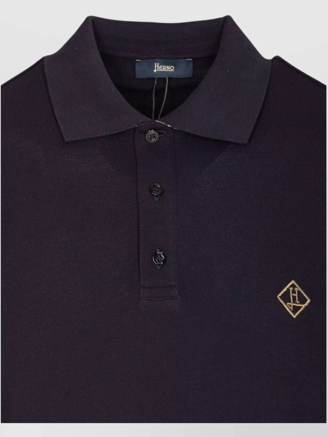 Herno Polo Shirt With Short Sleeves And Ribbed Collar