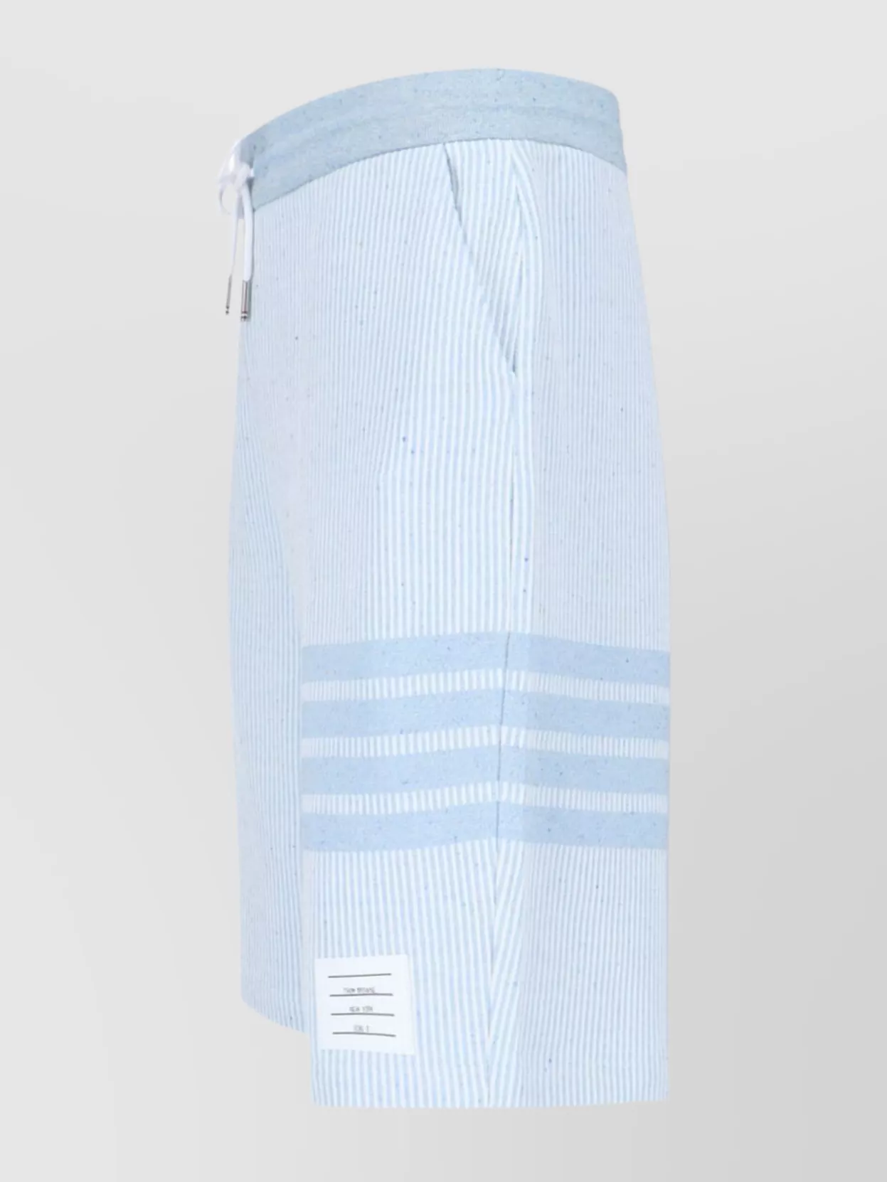 Thom Browne Straight Striped Drawstring Shorts With Back Pocket