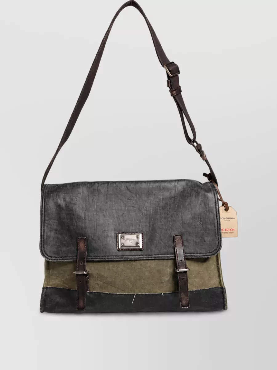 Dolce&Gabbana Leather Messenger Crossbody Bag