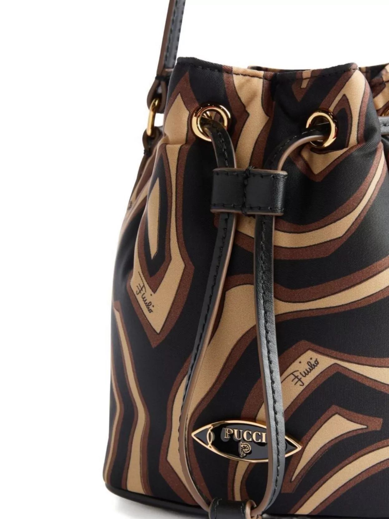 Pucci Abstract Print Bucket Shoulder Bag