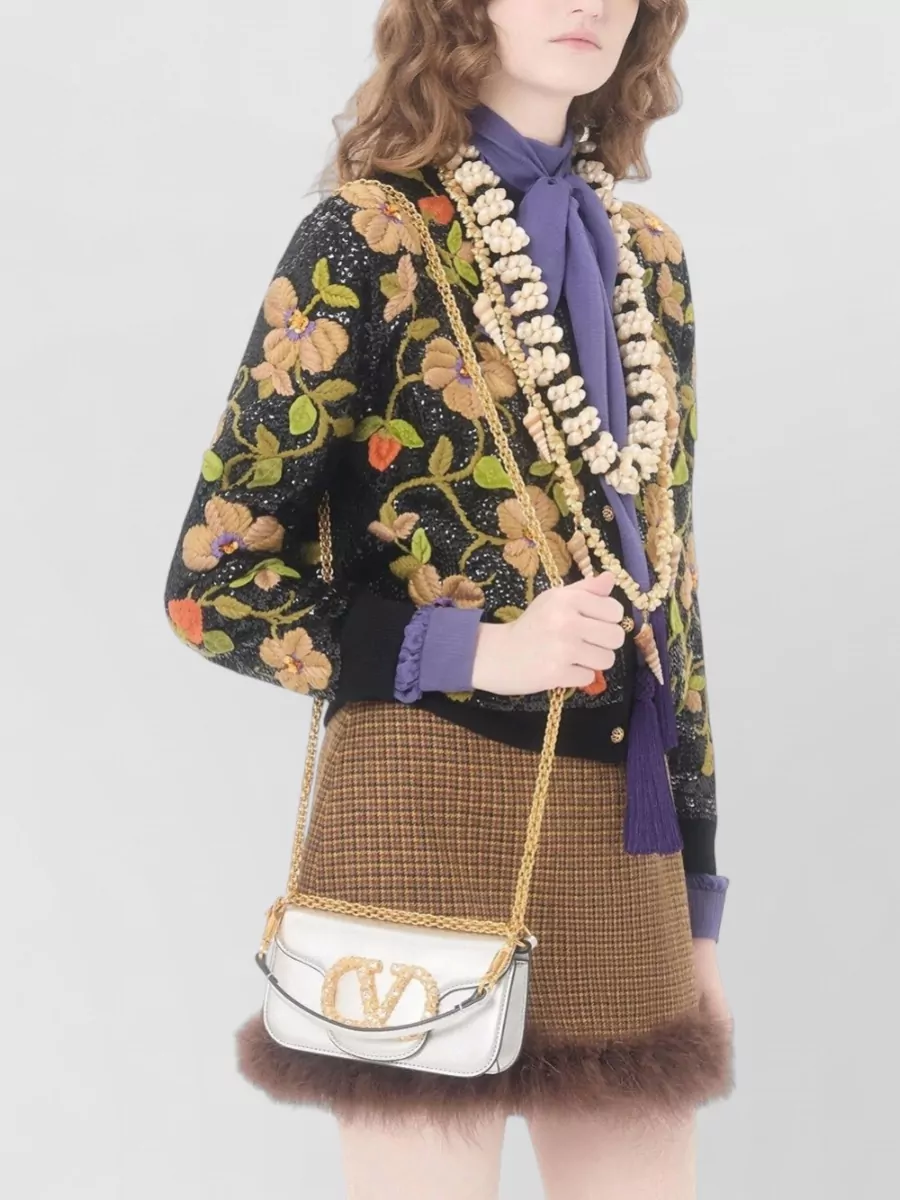 Valentino Garavani Locò Small Leather Clutch Bag