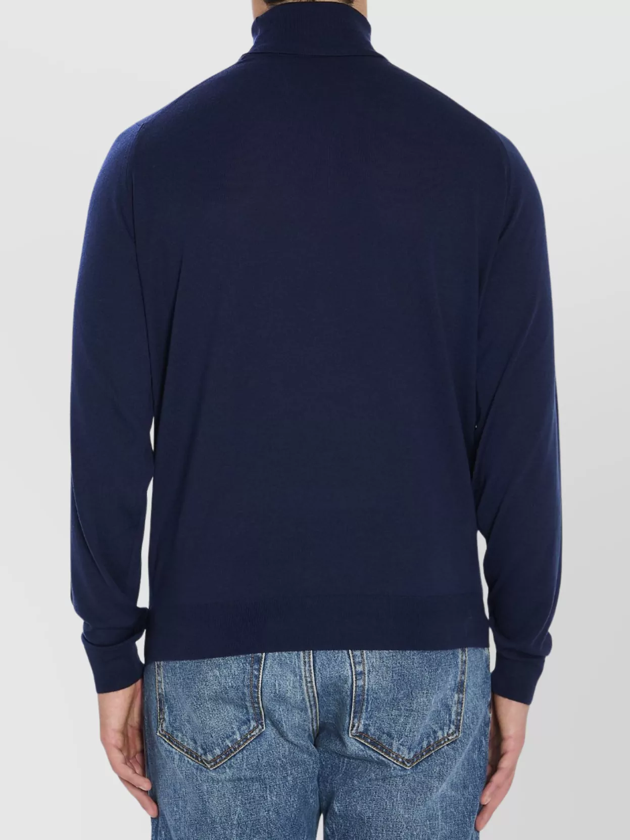John Smedley Turtleneck Merino Wool Pullover With Ribbed Cuffs