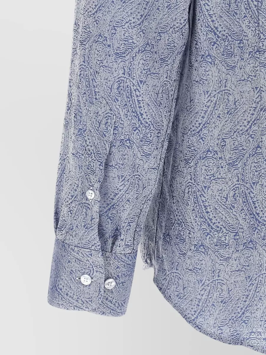 Etro Long Sleeve Shirt Paisley Button Down Collar