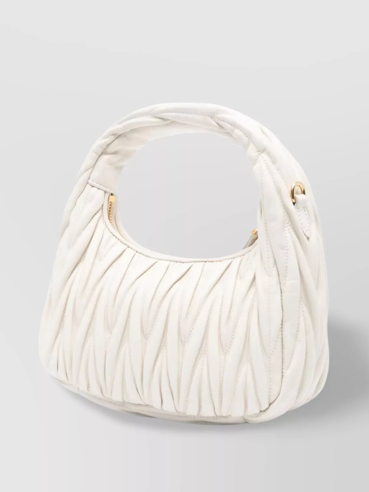 Miu Miu Quilted Nappa Leather Small Hobo Bag