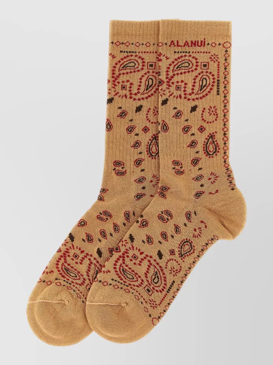 Alanui ribbed bandana socks