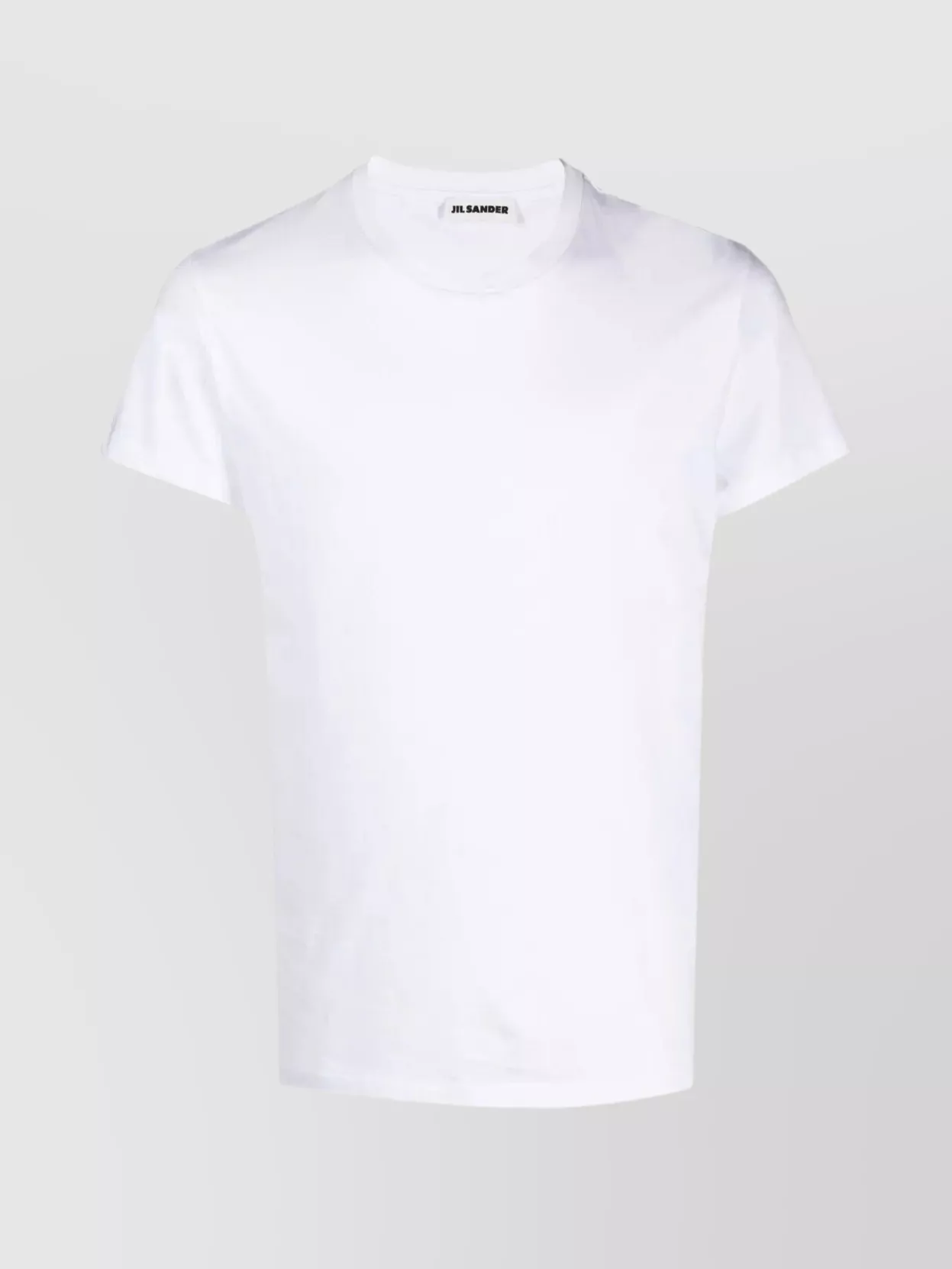 Shop Jil Sander Ribbed Crew Neck T-shirt With Short Sleeves In White