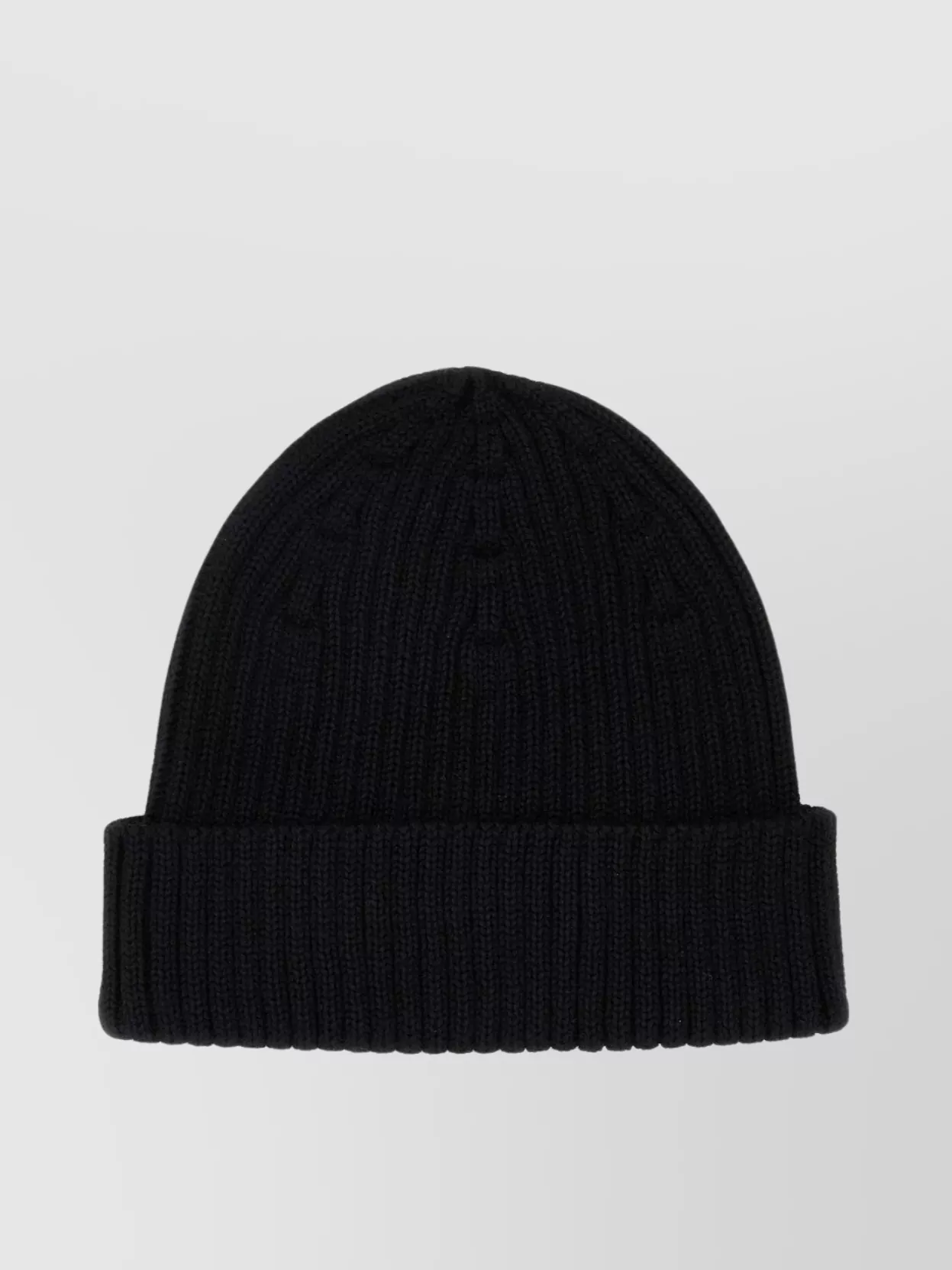 Maison Kitsuné Foldable Ribbed Knit Wool Beanie Hat