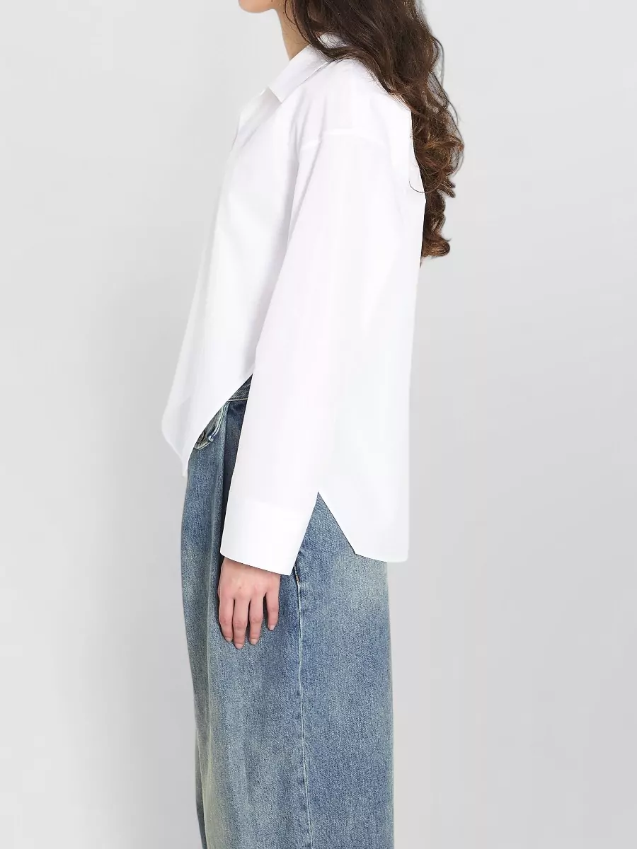 Loewe Asymmetric Cotton Shirt Regular Fit Poplin