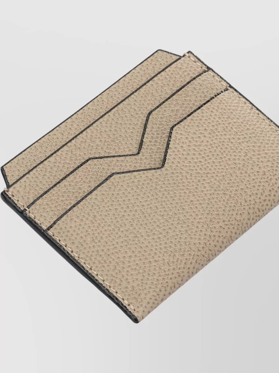 Valextra Four Card Holder Compact Design Stitching