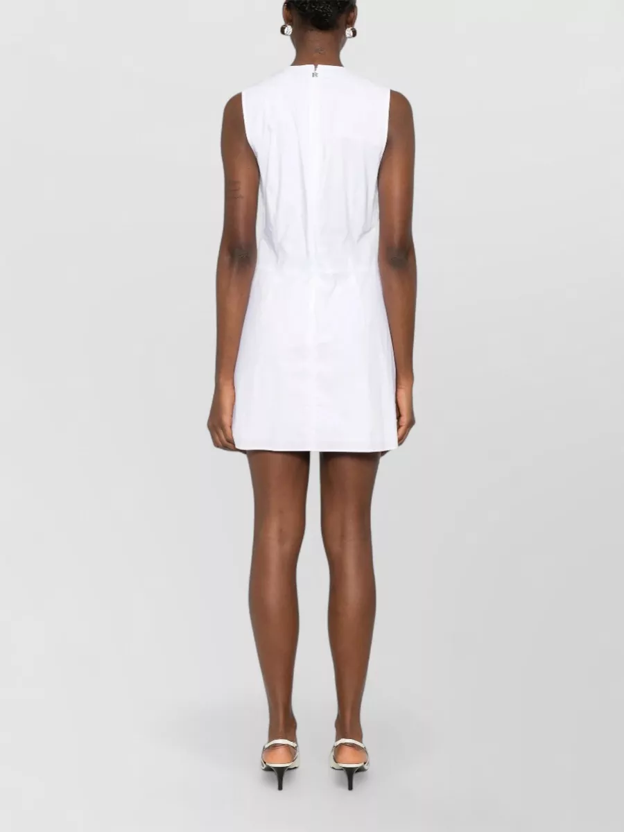 Rotate Organic Cotton Sleeveless Bow-Detail Mini Dress